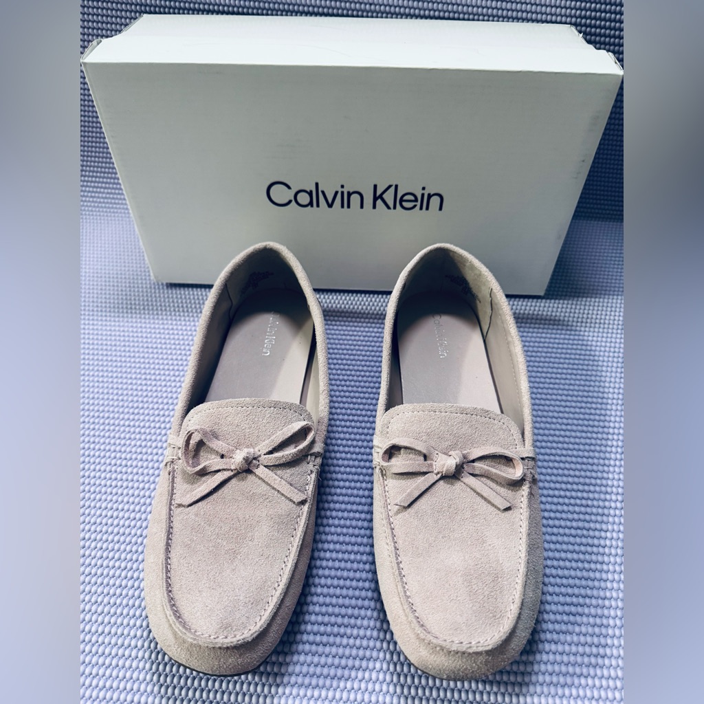 Calvin Klein Koria Bow Soft Leather Slip-On Loafers Women's